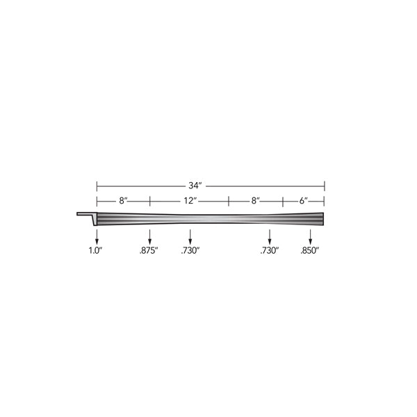 34″ Jim’s Little Rifle – 1.48″ or 1.66″ Square or Radius Rifling with ...