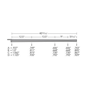 40.9375" Reading - 1.48" or 1.66" Square or Radius Rifling with Flared Plug
