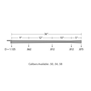 36" Pennsylvania Hunter – 1.66″ Square or Radius Rifling with Flared Plug