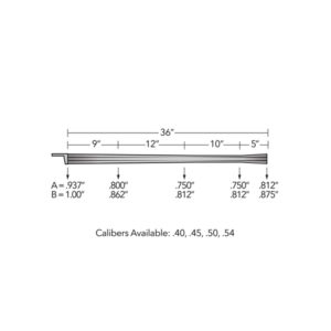 36” Southern Classic – 148" and 1.66″ Square or Radius Rifling with Flared Plug