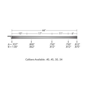 44” Southern Classic – 148" and 1.66″ Square or Radius Rifling with Flared Plug